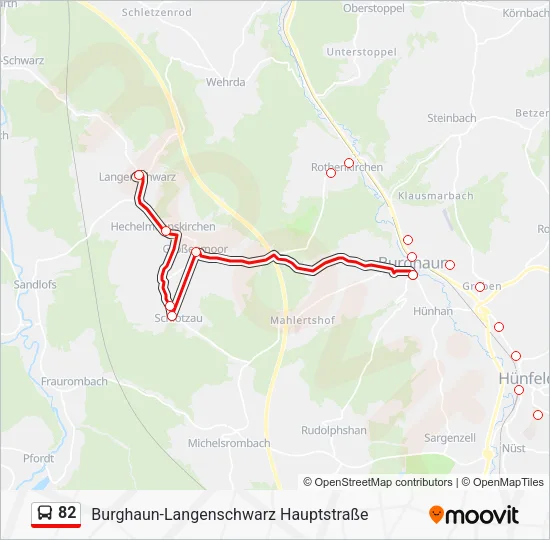 82 Bus Line Map