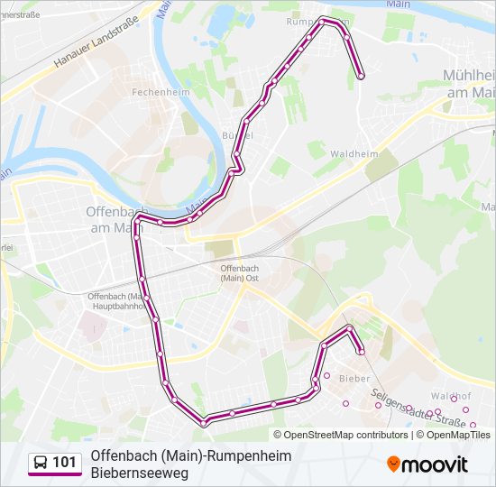101 Bus Line Map