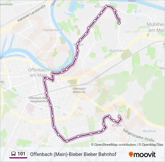 101 Bus Line Map