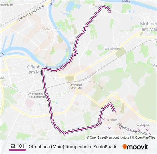 101 Bus Line Map