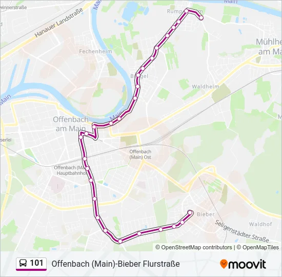 101 Bus Line Map
