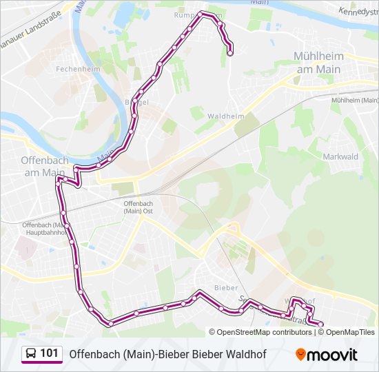 101 Bus Line Map