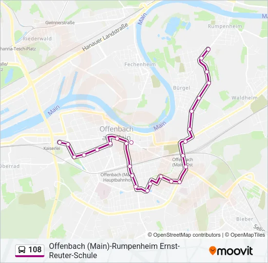 108 Bus Line Map