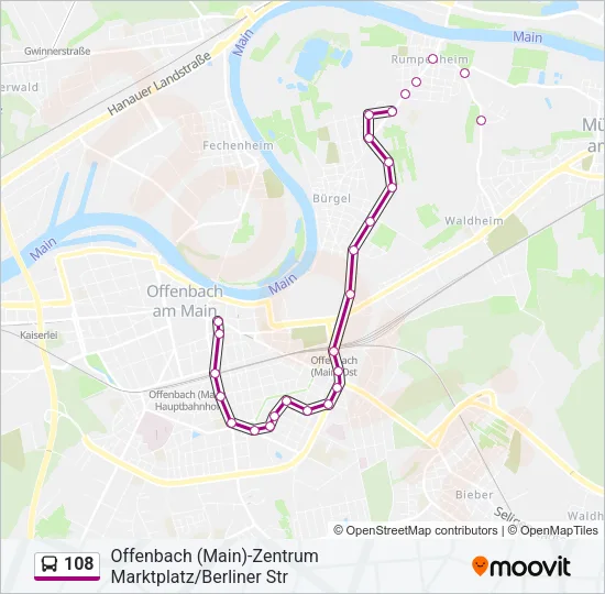 108 Bus Line Map