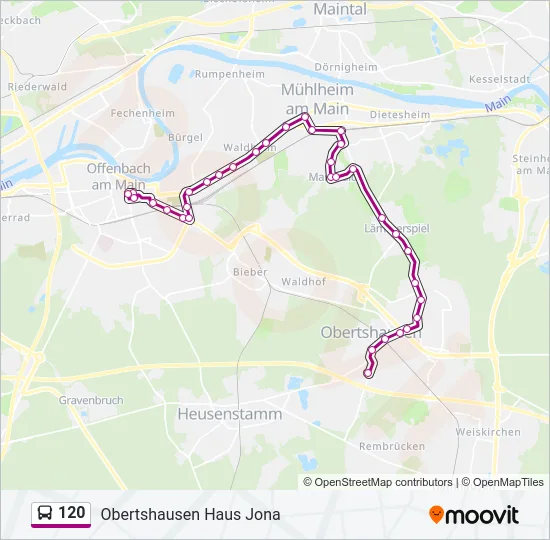 120 Bus Line Map
