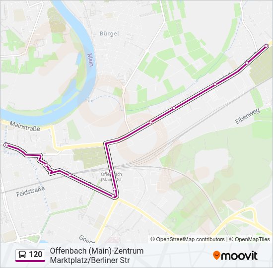 Buslinie 120 Karte