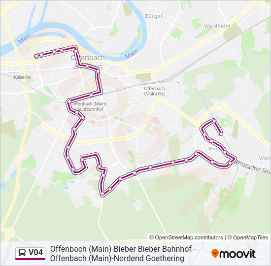 V04 Bus Line Map