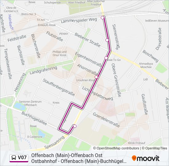 V07 Bus Line Map