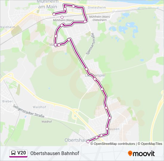 V20 Bus Line Map