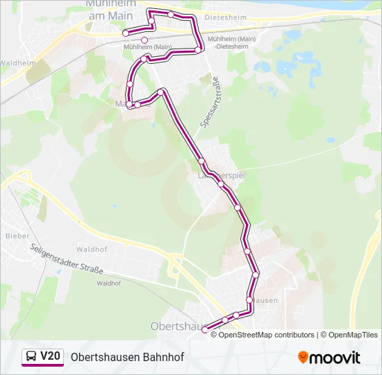 V20 Bus Line Map