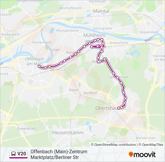 V20 Bus Line Map