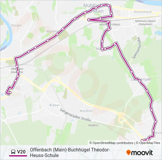 V20 Bus Line Map