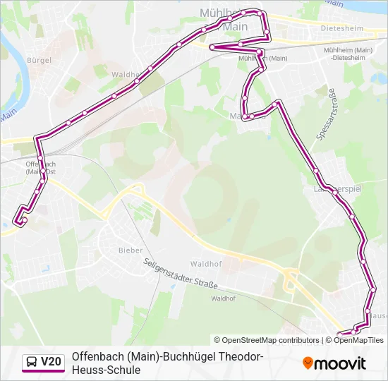 V20 Bus Line Map