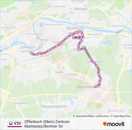V20 Bus Line Map