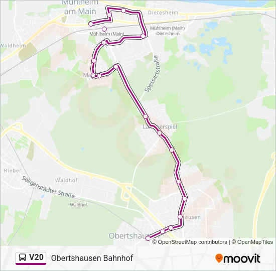 V20 Bus Line Map