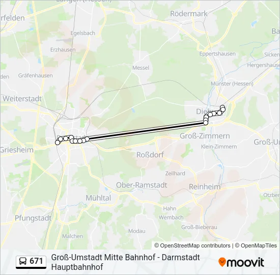 671 Bus Line Map