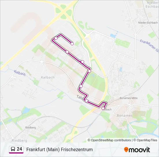 24 Bus Line Map