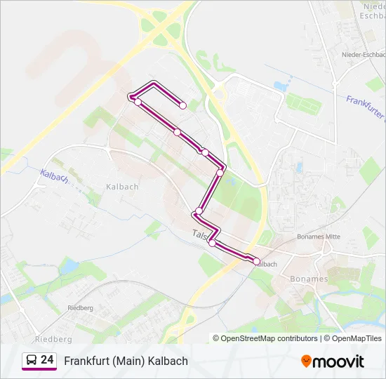 24 Bus Line Map
