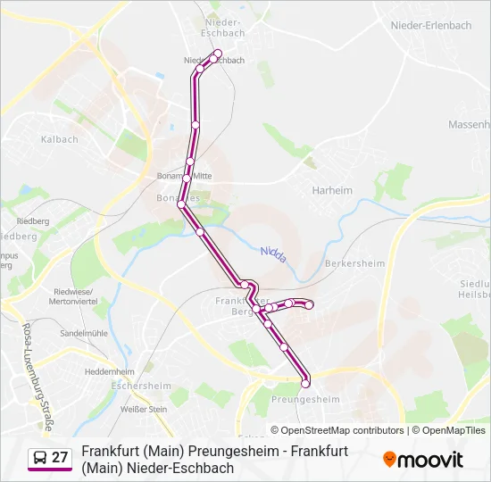 27 Bus Line Map