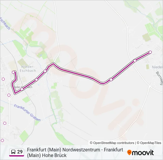 29 Bus Line Map