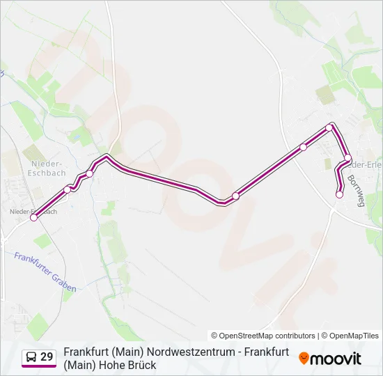 29 Bus Line Map