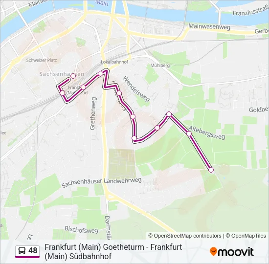 48 Bus Line Map