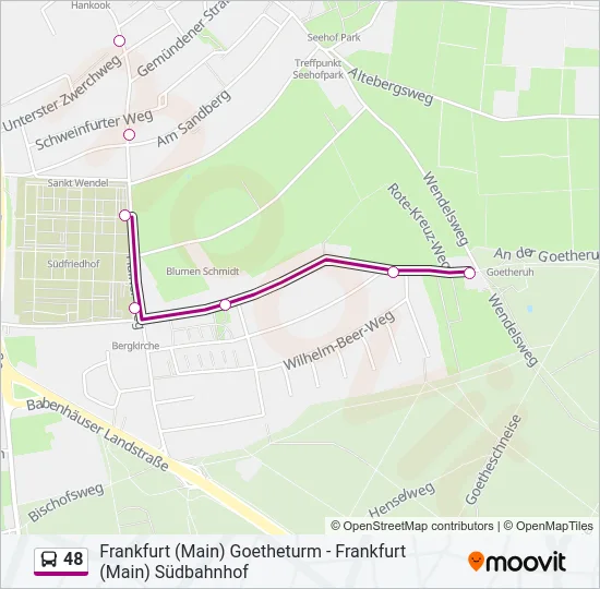 48 Bus Line Map