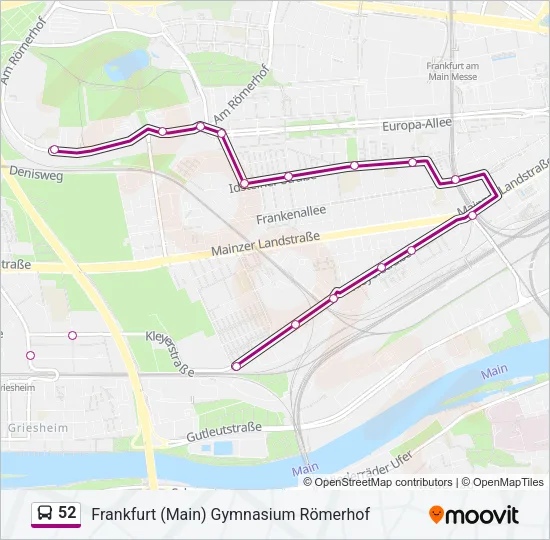 52 Bus Line Map