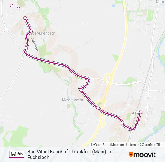 65 Bus Line Map