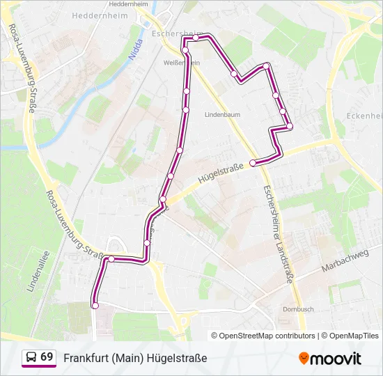 69 Bus Line Map