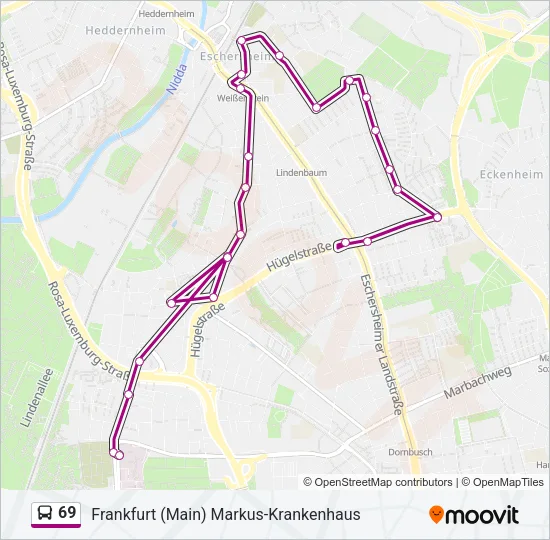 69 Bus Line Map