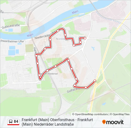 84 Bus Line Map