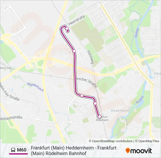 M60 Bus Line Map