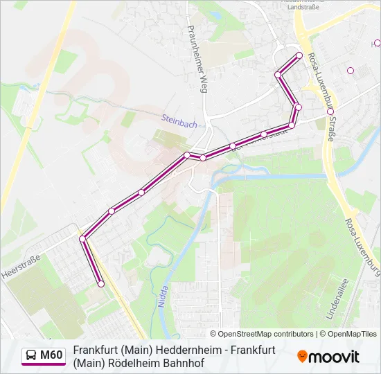 M60 Bus Line Map