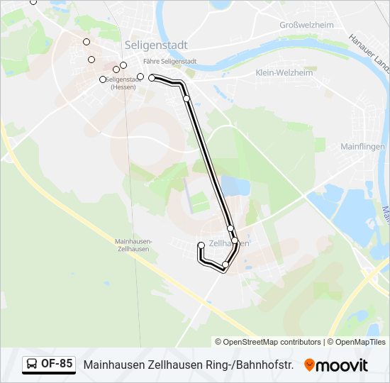 Автобус OF-85: карта маршрута
