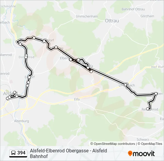 394 Bus Line Map