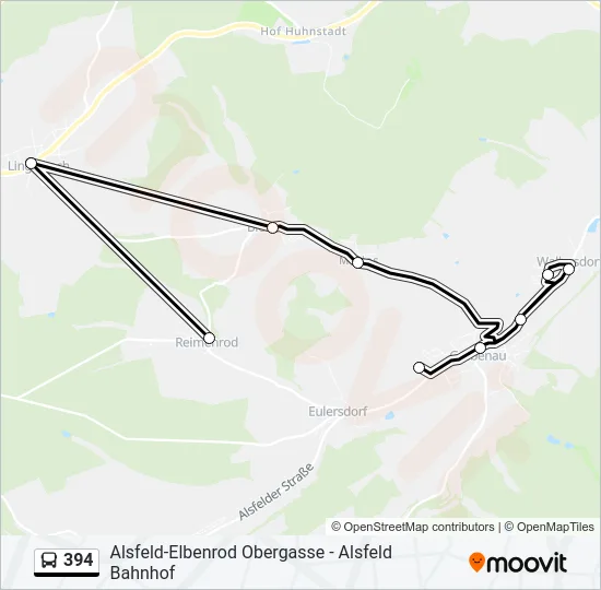 394 Bus Line Map