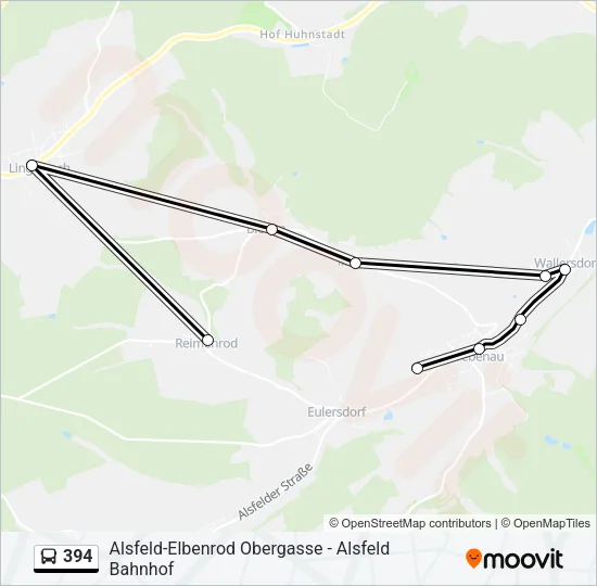 394 Bus Line Map
