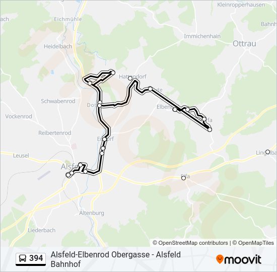 394 Bus Line Map