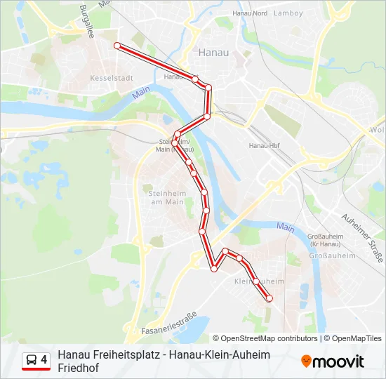 4 Bus Line Map