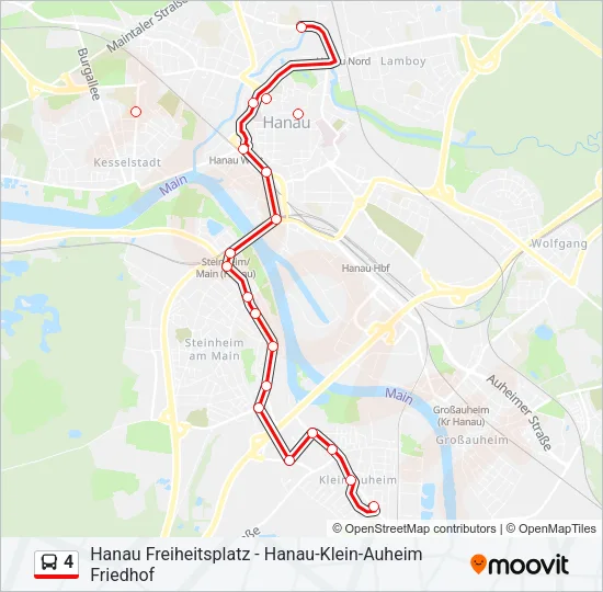 4 Bus Line Map