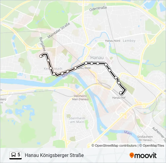 5 Bus Line Map