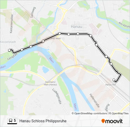5 Bus Line Map