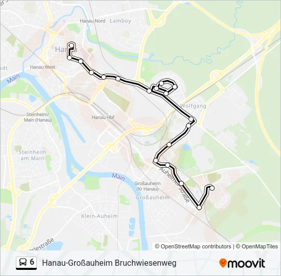 6 Bus Line Map