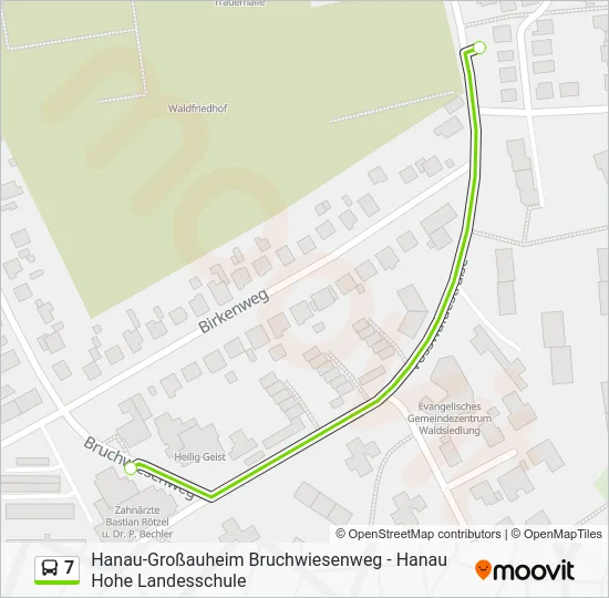 Автобус 7: карта маршрута