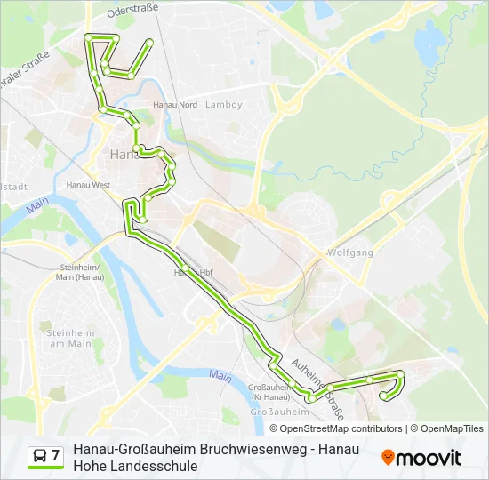 7 Bus Line Map