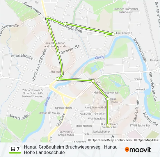 7 Bus Line Map