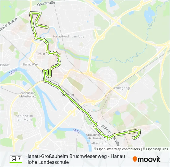 7 Bus Line Map