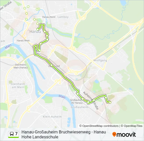 7 Bus Line Map