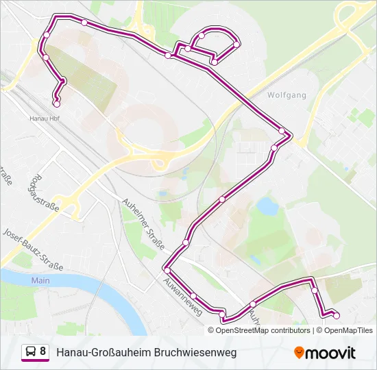 8 Bus Line Map